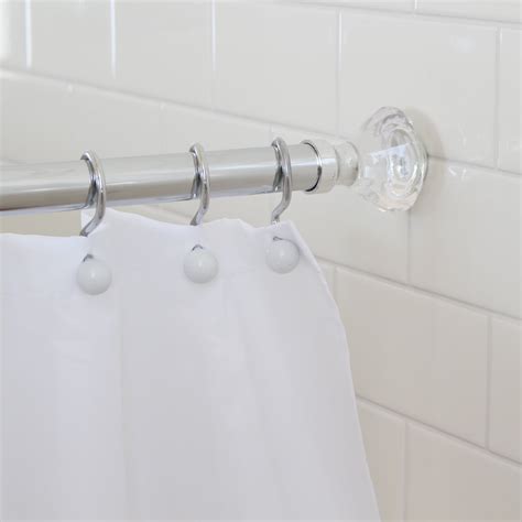 Splash Home Olena Shower Curtain Rod Adjule Tension 42 72 Chrome Com