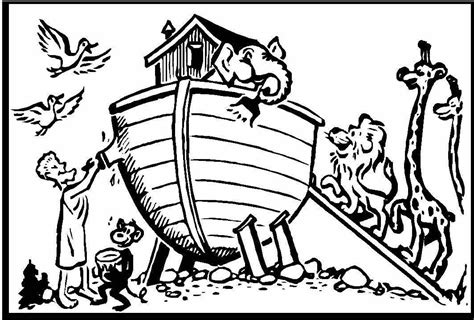 Noah And The Ark Coloring Pages Coloring Home