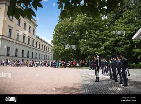 Changing Of The Royal Guards At The Royal Palace Official Residence Of