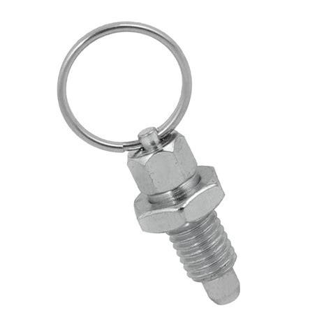 Index Plunger Ring Pull And Lock Nut Spring Loaded Pin M6m8m10m12m16 Ebay
