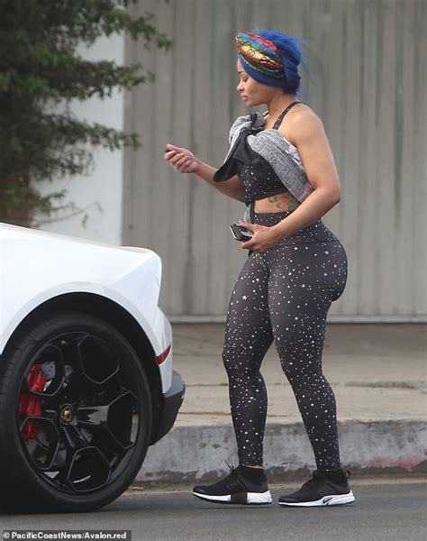 Blac Chyna Flaunts Her Enhanced Assets In Leggings And Matching Sports