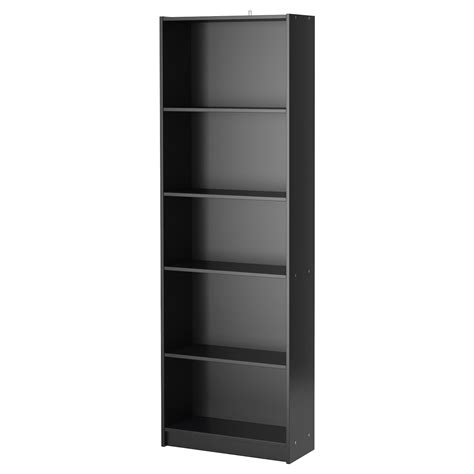 Finnby Bookcase Black 60 X 180 Cm Ikea