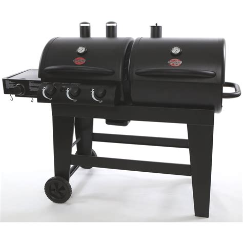 It features dual smokestacks, heat gauge, and triple wall steel with insulation to deliver a superior grilling experience. Char-Griller Dual Function Gas/Charcoal Grill | eBay