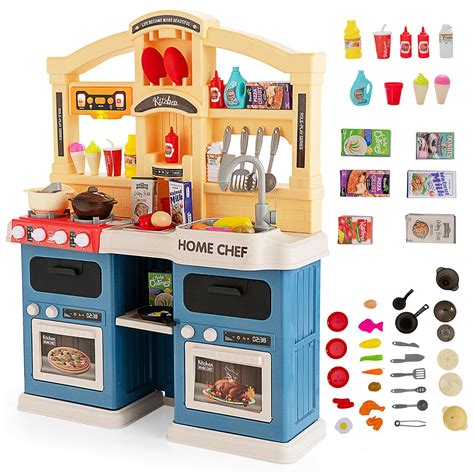 Gymax Kids Play Kitchen Set 69pc Kitchen Playset Toys W Realistic