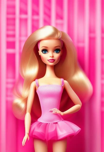 Premium Photo Generative Ai Doll With Blonde Hair Barbie Doll