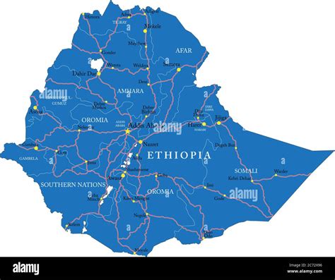 Map Of Ethiopia Svg Vector Interactive Hd Ethiopia Map Images And