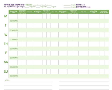 20 Free Blood Sugar Charts And Log Sheets Pdf Word Excel