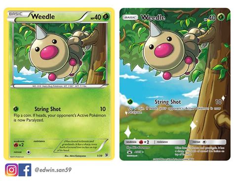 Weedle Full Art Card Done By Me Pokemon