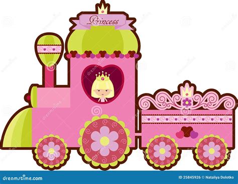 Pink Princess Train Stock Vector Illustration Of Sample 25845926