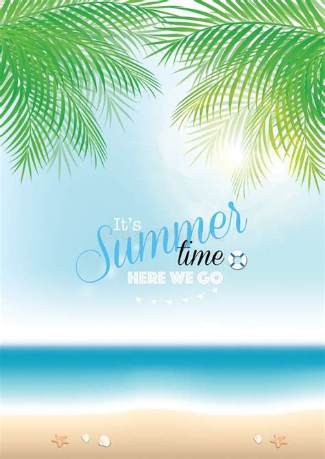 Summer Beach Vector Background Stock Vector Illustration Of Brochure
