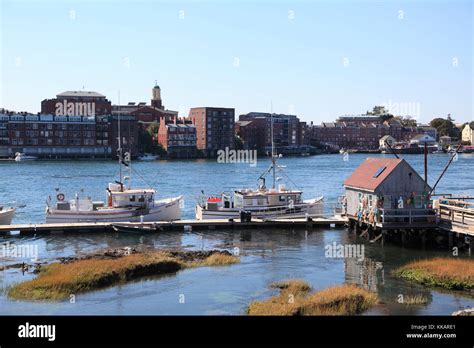 View Of Portsmouth New Hampshire From Kittery Maine Piscataqua River