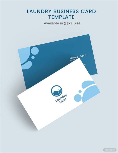 Laundry Business Card Template In Indesign Publisher Psd Word Pages