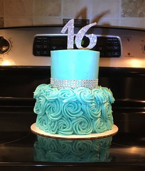 Blue Sweet 16 Birthday Cakes Designborders