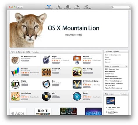 Apple Lança Mac Os X Mountain Lion Pplware