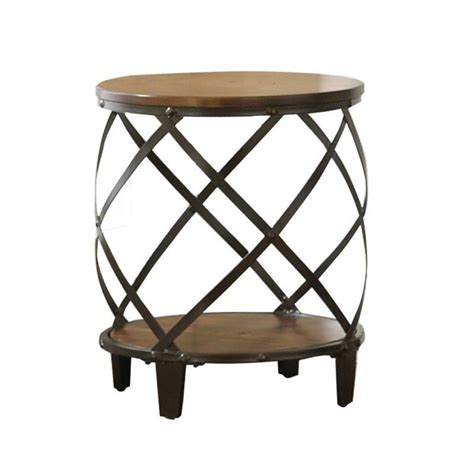 4 the captain fred goss: Steve Silver Company Winston Round End Table in Distressed ...
