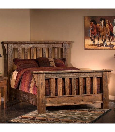 Rocky Creek Reclaimed Barn Wood Bed Rustic Bedroom