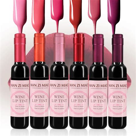6 Colors Sexy Waterproof Wine Bottle Shaped Lipstick Lip Tint Long