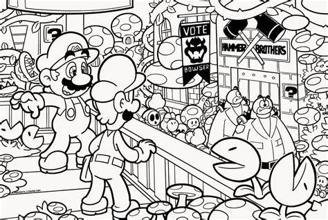Super mario is one of the most popular subjects for coloring pages. Super Mario Bros Movie Coloring Book by Checomal ...