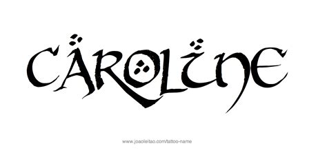 Caroline Name Tattoo Designs