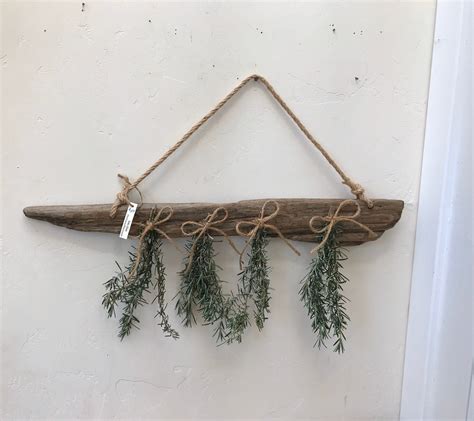 Pin On Driftwood Dried Flowers Or Herbs Rack