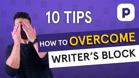 How To Overcome Writers Block 10 Tips Youtube