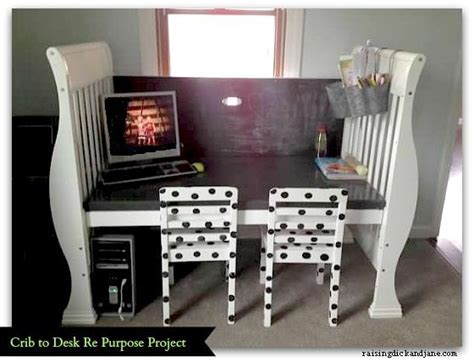 Dont Throw Out That Old Crib Make A Desk Instead Diy
