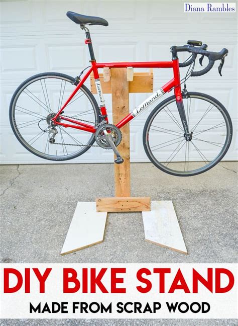 diy bicycle repair stand from scrap wood tutorial