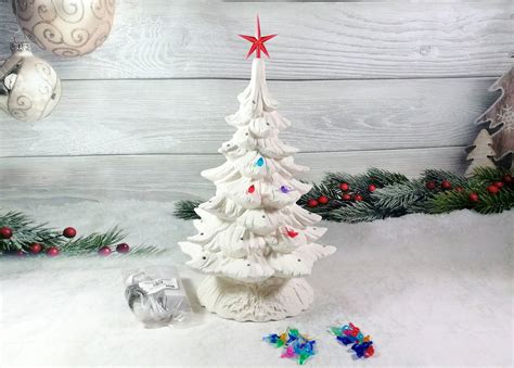 Ready To Ship Ready To Paint Kit Large Ceramic Christmas Tree With