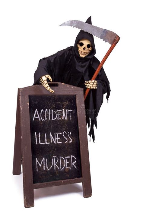 Grim Reaper Offers Executioner Noose Stock Image Image Of Cowl