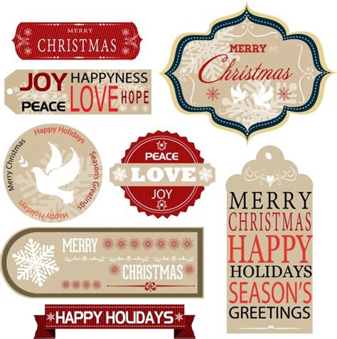 No physical product will be shipped to you.what's included?you'll get one.zip file containing:svg file(s) for cricut, silhouette designer edition and more.dxf file(s) for silhouette basic edition (free silhouette software)eps file. Christmas Labels and Gift Tags Free vector in Adobe ...