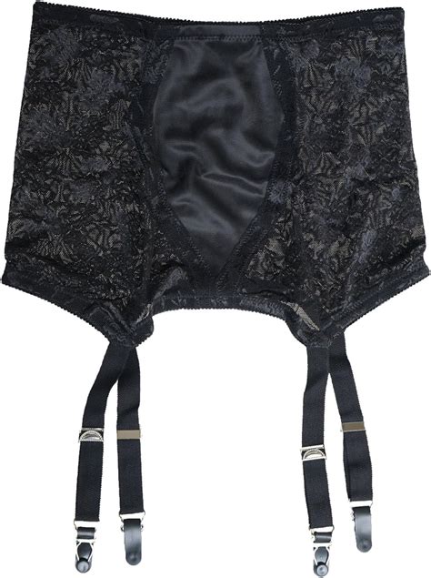 Tvrtyle Blackwhite Vintage 4 Wide Strap Metal Clip Sexy Womens Garter Belts For