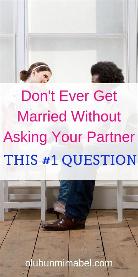 Things To Ask Your Wife Before Marriage