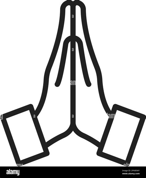 Folded Hands Icon Vector Image Suitable For Mobile Apps Web Apps And