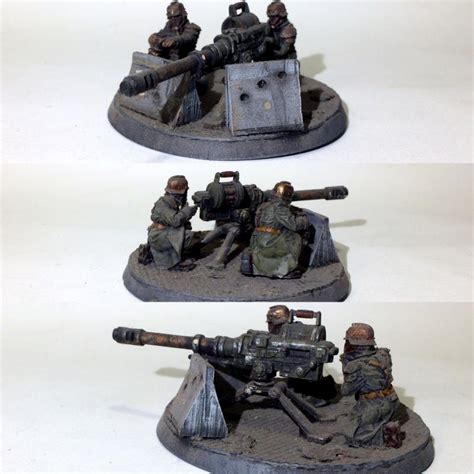 Airbrushed Astra Militarum Auto Cannon Team Custom Death Korps Of