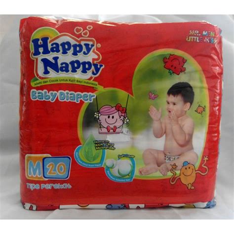 Happy Nappy Baby Diapers M 20 Shopee Indonesia