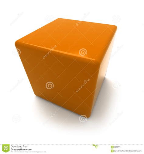 Orange Cube Stock Illustration Illustration Of Geometry 5072774