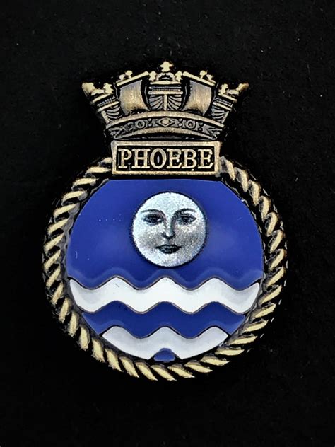 Hms Phoebe Royal Navy Ship Crest Lapel Pin Military Remembrance Pins