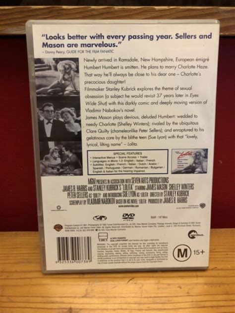 Lolita Dvd 2001 Stanley Kubrick Collection Letterboxed Ebay