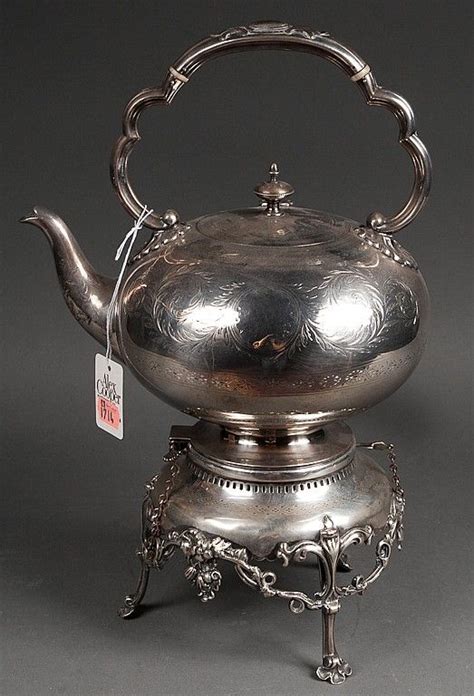 Sold Price Victorian Sheffield Silver Plated Tilting Hot Water Kettle
