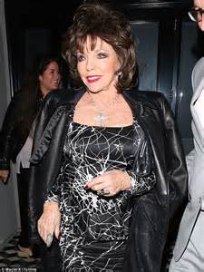 Dame Joan Collins 81 Wears Her Favourite Dress For Dinner At Celeb