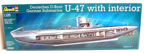 German Submarine U 47 With Interior Revell 05060 1125 New Ship Model