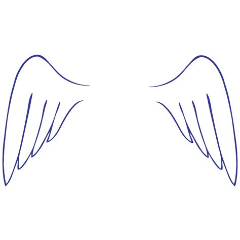 Simple Angel Wings Template Angel Wing Transparent Clip Art Clipartix