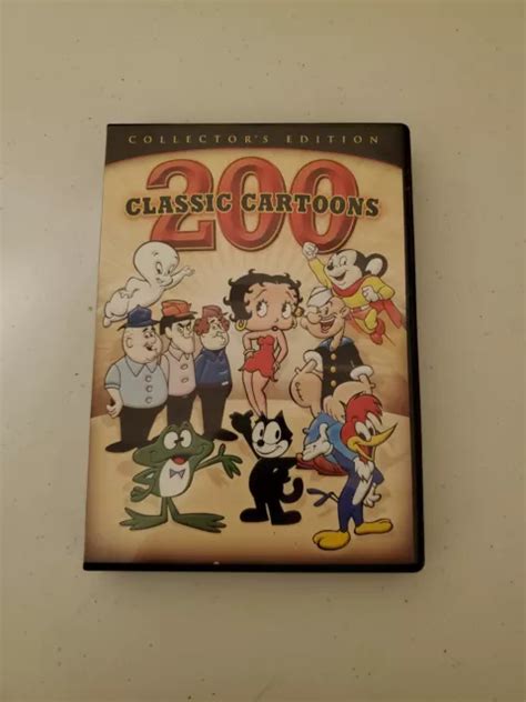 200 Classic Cartoons Collectors Edition 4 Disc Dvd Set Like New
