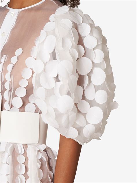 Carolina Herrera Puff Sleeve Organza Dress Farfetch