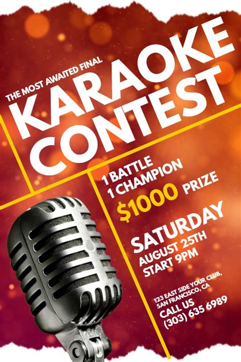 Contest Flyer Template Free Design Template