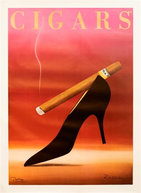 Cigars Poster By Razzia Original Vintage French Poster Signed By The Artist