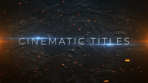 210 Cinematic Titles Intro Template For After Effects Enzeefx