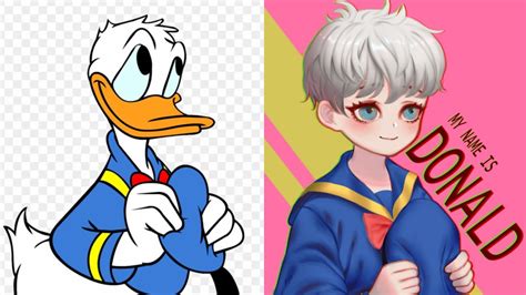 VẼ Anime DỄ ThƯƠng Speedpaint Donald Duck Fanart Cute Anime Boy