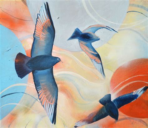 Original Birds Painting Play Milena Gaytandzhieva Artist And Designer