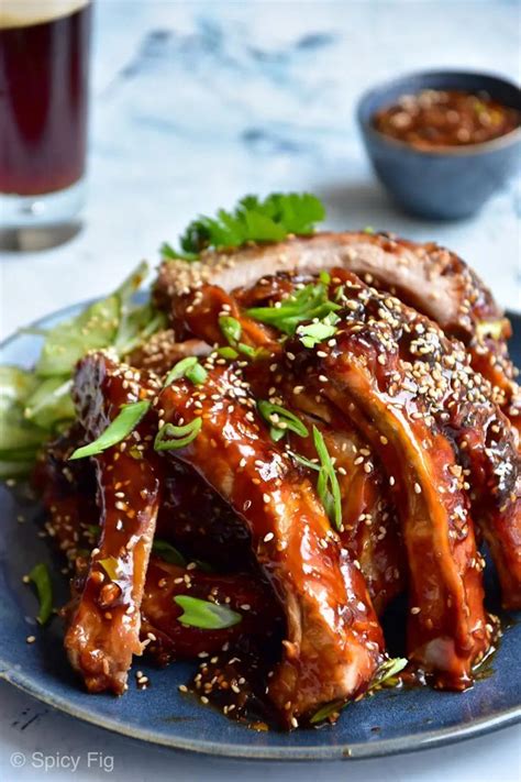 sticky asian bbq ribs spicyfig an excellent asian rib recipe in 2020 bbq recipes ribs rib